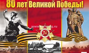 Праздничные мероприятия к 80 годовщине Великой Победы!